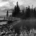 Pyramid Island And Bridge Black And White
