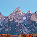 Teton Range Autumn Blue Hour Panorama